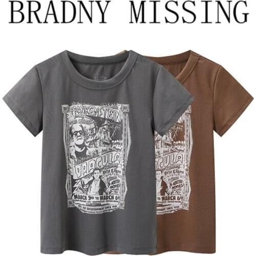 Sweet Women Soft Cotton O Neck Slim T-shirt 2021 Summer Fashion Ladies High Street Vintage T-shirt Female Printed T-shirt Top