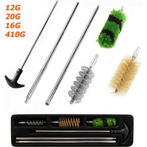 Rifle Gun Cleaning Kit 12G 16G 20G 410G Aluminum Rod Brush Set Hunting Shooting Tactical Gun Rifle Cleaning Brush Tools