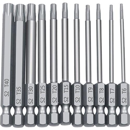 1 Set Screwdriver set Security Tamper Proof Magnetic Screwdriver Drill Bit Screw Driver Bits Hex Torx Flat Head 1/4" Hand Tools