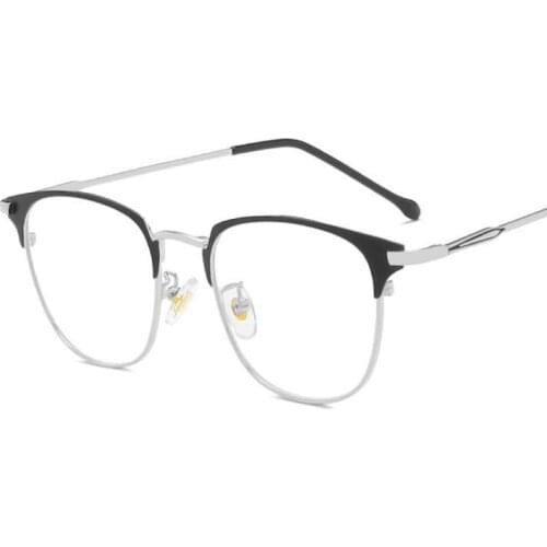 Oversize Women Metal Cat Eye Glasses Frame Brand Designer Fashion Men Clear Lens Eyeglasses eyewear glasses frame for women