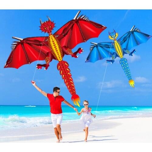 New Ice and Fiery Dragon Kites For Kids And Adults Large Easy Flyer With String And Handle