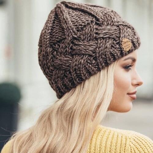 Autumn Winter Hat For Women Wool Knitted Beanie Hat Men Lady Knitted Solid Color Cap Girl Fashion Black White Pink Grey Bonnet