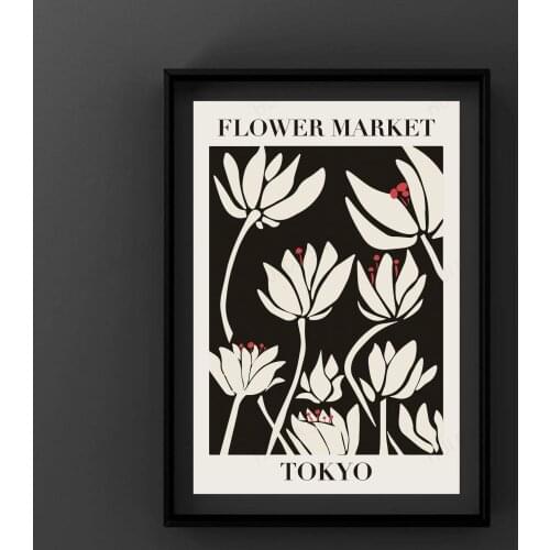 Flower Market Print, Poster, Flower Market Poster Tokyo, Flower Wall, Flower Shop Sign, Flower Print, Florist Gift, Wall Art