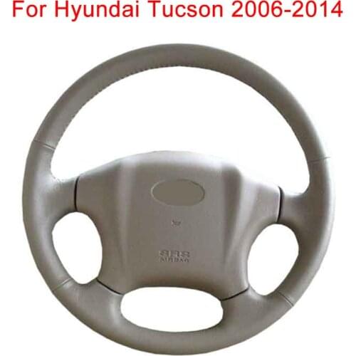 Customize Car Steering Wheel Cover For Hyundai Tucson 2006-2014 Leather Braid For Steering Wheel wrap