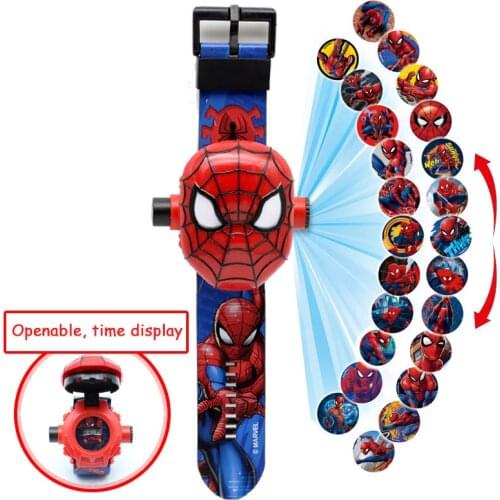 Cartoon Pattern Super Hero 3D Projection Children Watches Kids Rubber Digital Watch Girls Clock Boys Wristwatches Dropshipping