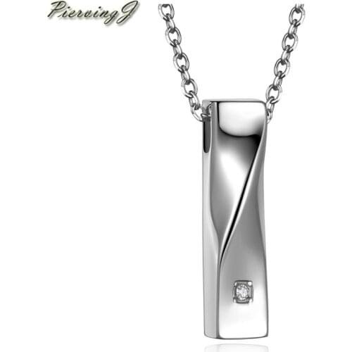 PiercingJ Urn Necklace for Ashes Stainless Steel Keepsake Urn Pendant Irregular Memorial Cremation Jewelry w/Fill Kit Set