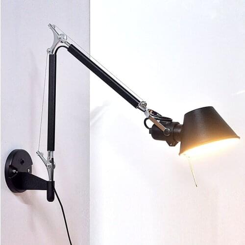 Modern LED Wall Lamp Black Aluminum Wall Sconce Light Fixture Adjustable Home Lighting Fixture LED Suspension Lamps WA126