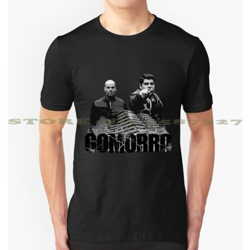 Gomorra Cool Design Trendy T-Shirt Tee Mafia Camorra Serie Italia Blood Gomorra Guns Buildings Broken Shot Tv Show