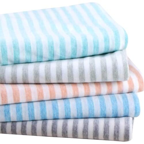 Thin natural bamboo fiber knitted fabric summer dyed striped clothing fabric by meter