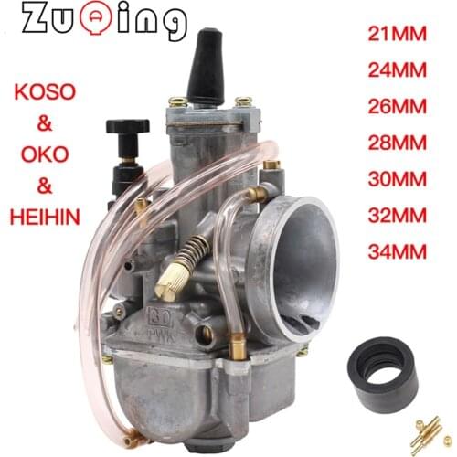 Universal Motorcycle Carburetor OKO KOSO PWK 21 24 26 28 30 32 34mm Carburatore 50CC-250CC Pit bike Dirt bike