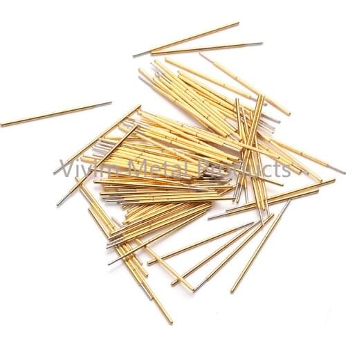 Spring Test Probe Convenient and Durable Brass Metal Spring Probe 100 / PCS Test Probe Cover Length 12mm Needle Spring P038-F