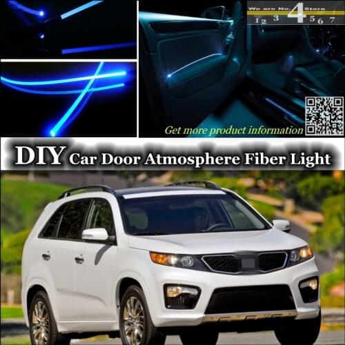 Interior Ambient Light Tuning Atmosphere Fiber Optic Band Lights For Kia Sorento Inside Door Panel illumination Not EL light