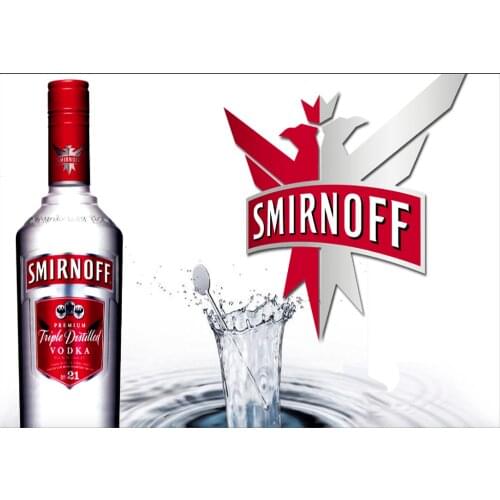 Smirnoff Vodka Bar Sign Pub Shed Garage Metal Sign Plaque Alcohol Home Decor Red
