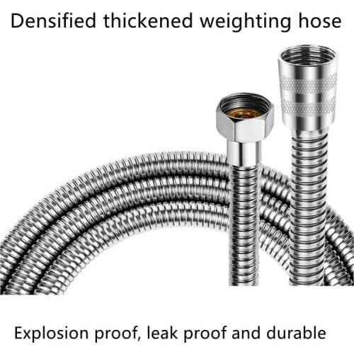 Bathroom water heater bath water pipe fittings explosion proof densified thickened stainless steel shower hose 1.5/2m/3m