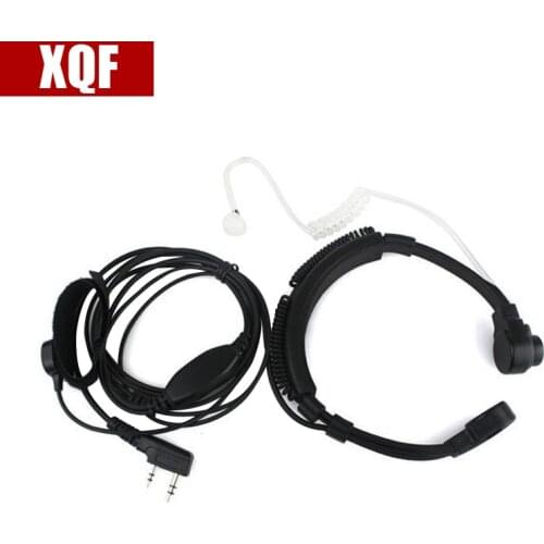 XQF Throat Mic Headset/Earpiece PTT For Walkie Talkie Baofeng UV5R Puxing two way radio