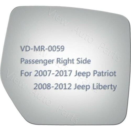 Mirror Glass+Adhesive for 2007-2017 JEEP Patriot Liberty Passenger Right Side