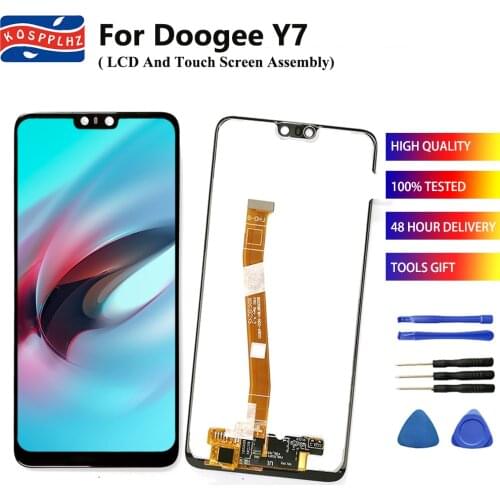 5.84" For DOOGEE Y7 Display LCD + Touch Screen Sensor Assembly For DOOGEE N10 / Doogee Y7 Cell Phone Part + Tools +Adhesive Tape