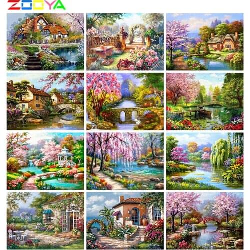 ZOOYA 5D DIY Diamond Painting Landscape Full Square Drill Diamond Embroidery Scenery Mosaic Picture of Rhinestone Home Decor