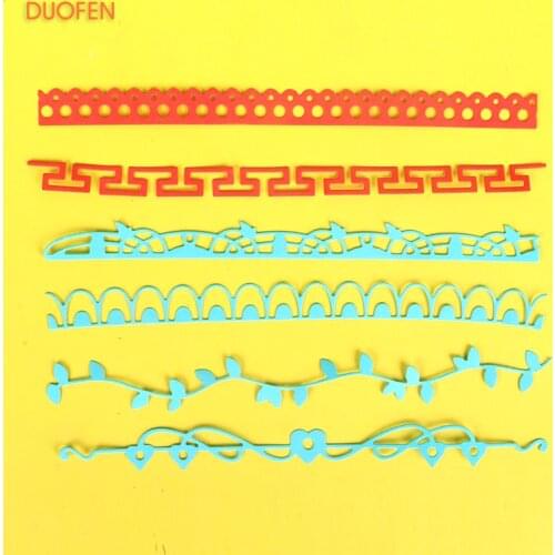 070141 6pcs borders stencil metal Cutting dies for DIY papercraft project Scrapbook Paper Album greeting cards paper work