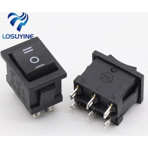 10 KCD1-B3 203 6 feet 3 file black rocker waveform power supply apparatus rocker switch