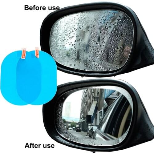2Pcs Car Rainproof Film Rearview Mirror sticker Clear Protective Anti Fog Waterproof Film Auto Stickers Car Window Decals