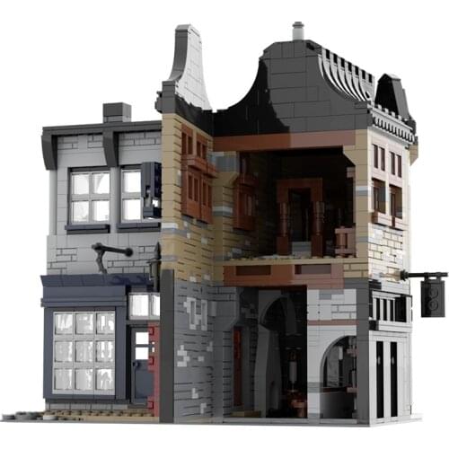2098PCS Toys Magic building City Street Cauldron Wizarding Equipment Diagonal Alley Building Blocks Modular Construction Block