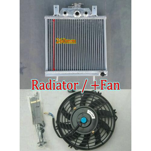 3 Row Aluminum Radiator & FAN For Polaris Sportsman 400L Scrambler 400 500 Trailboss 350 1996-2005 97 99 01 02 Magnum 2x4 4X4