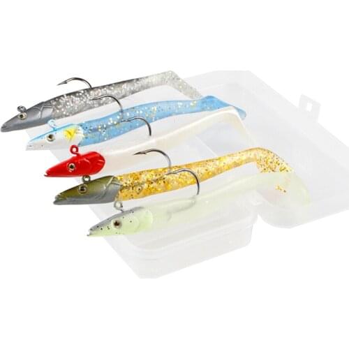 5pcs/set Soft Fish Set Soft Fishing Hooks Rigs Replacement Tools