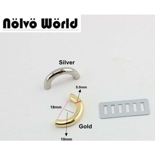 50-100pcs 4colors 18mm inside u ring bags metal hanger alloy u rings for handbags fashion connector accessory DIY bridge