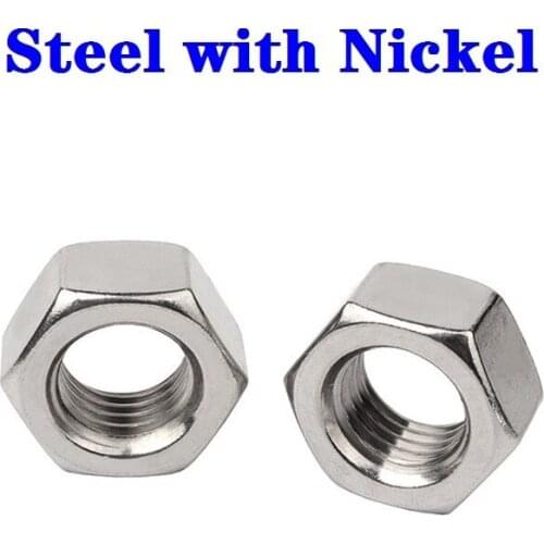 500Pcs DIN934 M6 Nickel Plated Hex Nut Hexagon Hex Nuts