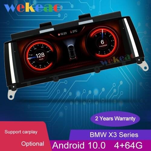 Wekeao 8.8" Touch Screen Android 10.0 Car Radio Automotivo For BMW X3 X4 F25 F26 Car DVD Multimedia Player Auto GPS 4G 2011-2017