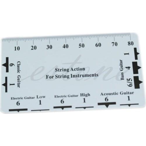 B39 1pc Guitar String Action Gauge Ruler Measuring Tool Bass Classical Electric Acoustic