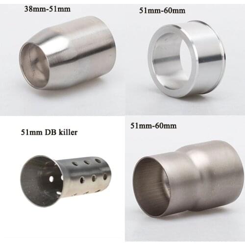 Free Shipping Motorcycle Exhaust Accessories Exhaust Adapter Connector 36-51mm Adapter 60-51mm Connector Front DB Killer