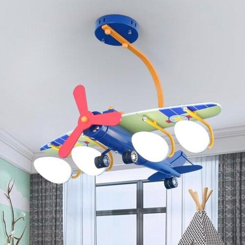 Free Shipping Children Ceiling Lamp Boy Children Bedroom Lamp Room Lighting E27 AC Plane Cartoon Lamp Remote Controller Included