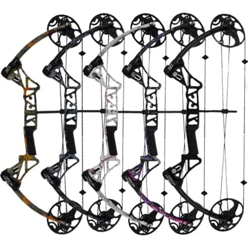 M1 19-70 Lbs Compound Bow with Straight Pull Pulley Adjustable CNC Wheels Archery Equipment for Hunting Shooting Archery