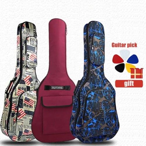 40 / 41 Inch Guitar Case Waterproof Guitar Bag Backpack 600D Oxford Acoustic Folk Guitar Gig Bag Cover With Shoulder Straps