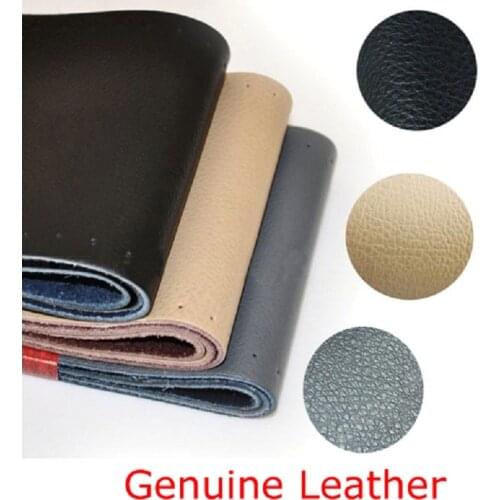 38mm DIY Real Leather Steering Wheel Cover With Needles And Thread For Opel BMW Benz Hyundai Kia Ford VW Skoda Passat Citroen