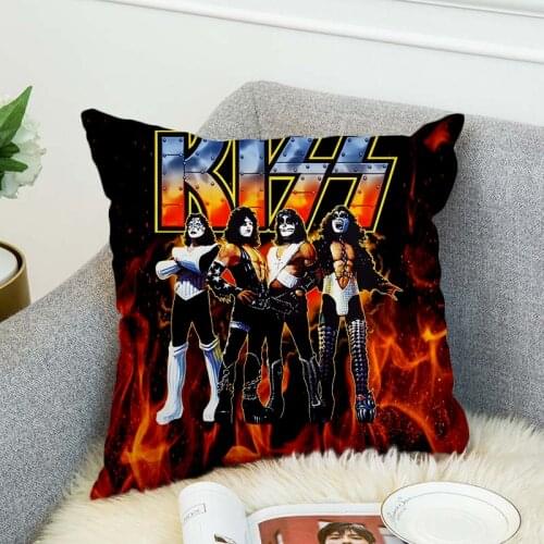 KISS Rock & Roll All Nite Party Pillow Case Polyester Decorative Pillowcases Throw Pillow Cover style-7
