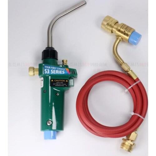 Mapp Gas Brazing Torch Self Ignition Trigger 1.5M Hose Propane Welding Heating Bbq Hvac Plumbing Jewelry Cga600 Burner