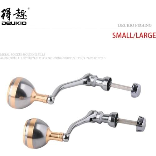 DEUKIO Fishing Reel Handle Baitcast Reels Modified Aluminium Alloy Rocker Arm Fishing Wheel Pesca Fishing AccessoryTackle Lure