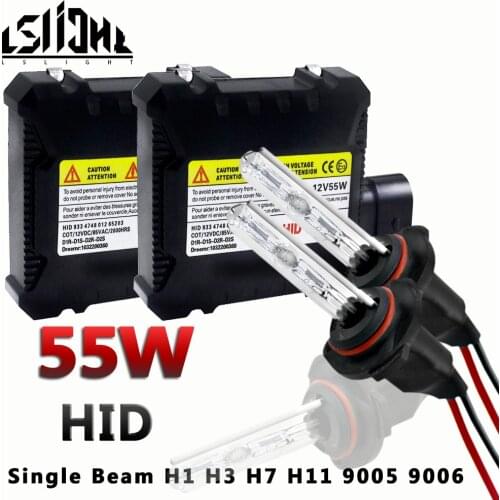Xenon HID Headlights Kit 12V 55W Ballast & Xeon Light Bulbs H1 H3 H7 H9 H11 9005 9006 880 3000K 4300K 5000K 6000K 8000K 12000K