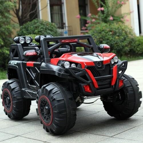 Cool Childrens Electric Car Four-wheeled Off-road Vehicle with Remote Control Baby Two-seat Toy Electric Car for Kids Ride on