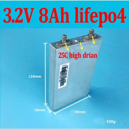 4pcs lifepo4 3.2v 10ah lithium battery 25C high drian for 12v 24v Motorcycle vehicle start golf cart bicycle Electric lawn mower
