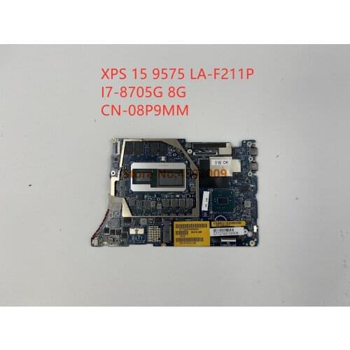 For Dell XPS 15 9575 LA-F211P CN-0WR6YP 0WR6YP WR6YP Laptop Motherboard with I7-8705G 8G RAM 100% tested work