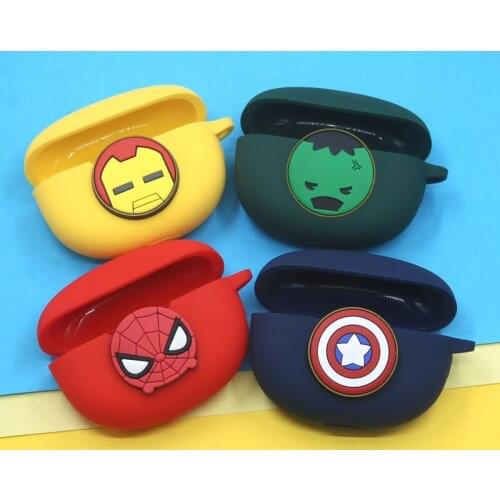 Cartoon Marvel Earphone Case Cover for OPPO Enco X Soft Silicone Wireless Bluetooth Headphone Protective Cover With Hook