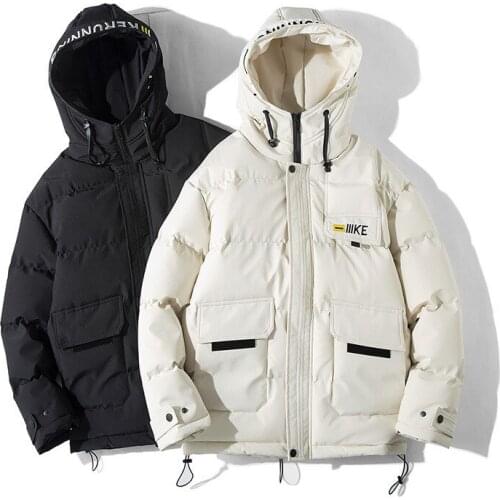 2021 New Mens Down Jacket Casual Winter Parka Coat Fashion Warm Men Outdoor Down Coat Thicken Hooded Down Jacket Windproof