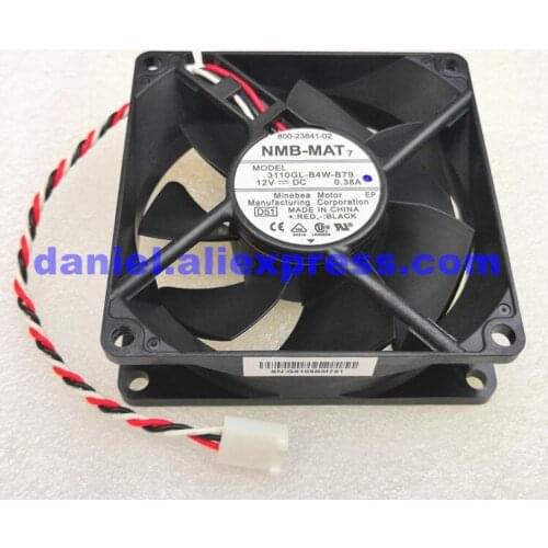 New 8025 8cm fan 3-wire double ball high air volume 3110gl-b4w-b79 12V 0.38a