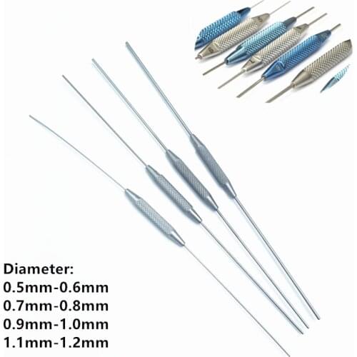 Ophthalmic double ended lacrimal passage probe flushing probe plugging tool 4pc/set ophthalmic instruments