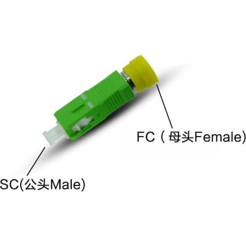 Free Shipping FC Female to SC APC Male Fiber Optic Adapter Singlemode FC-SC Hybrid Optical Adaptor