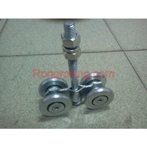 Gate hanging wheel with two nuts